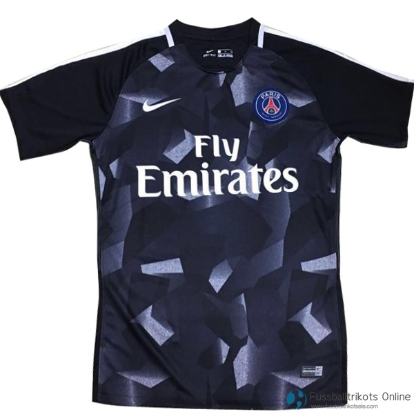 Paris Saint Germain Training Shirts 2017-18 Schwarz Blau Fussballtrikots Günstig